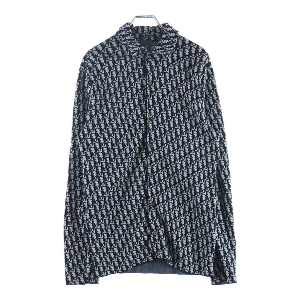 Christian Dior MONSIEUR (クリスチャンディオールムッシュ) オブリーク コットンジャカード オーバーシャツ ネイビー #XS
