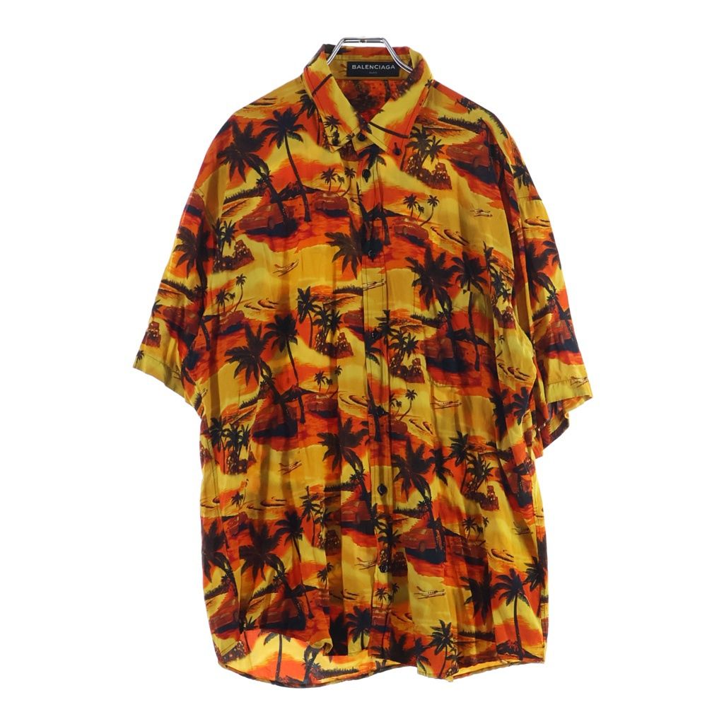 BALENCIAGA (バレンシアガ) 13SS パームツリー アロハ半袖シャツ レーヨンシャツ マルチカラー 508469 TYA51 508469 TYA51