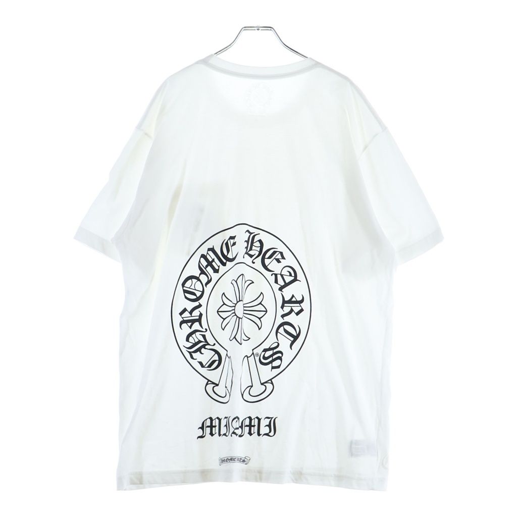 CHROME HEARTS (クロムハーツ) CH T-SHRT LTD Miami限定バックホースシュープリントTシャツ