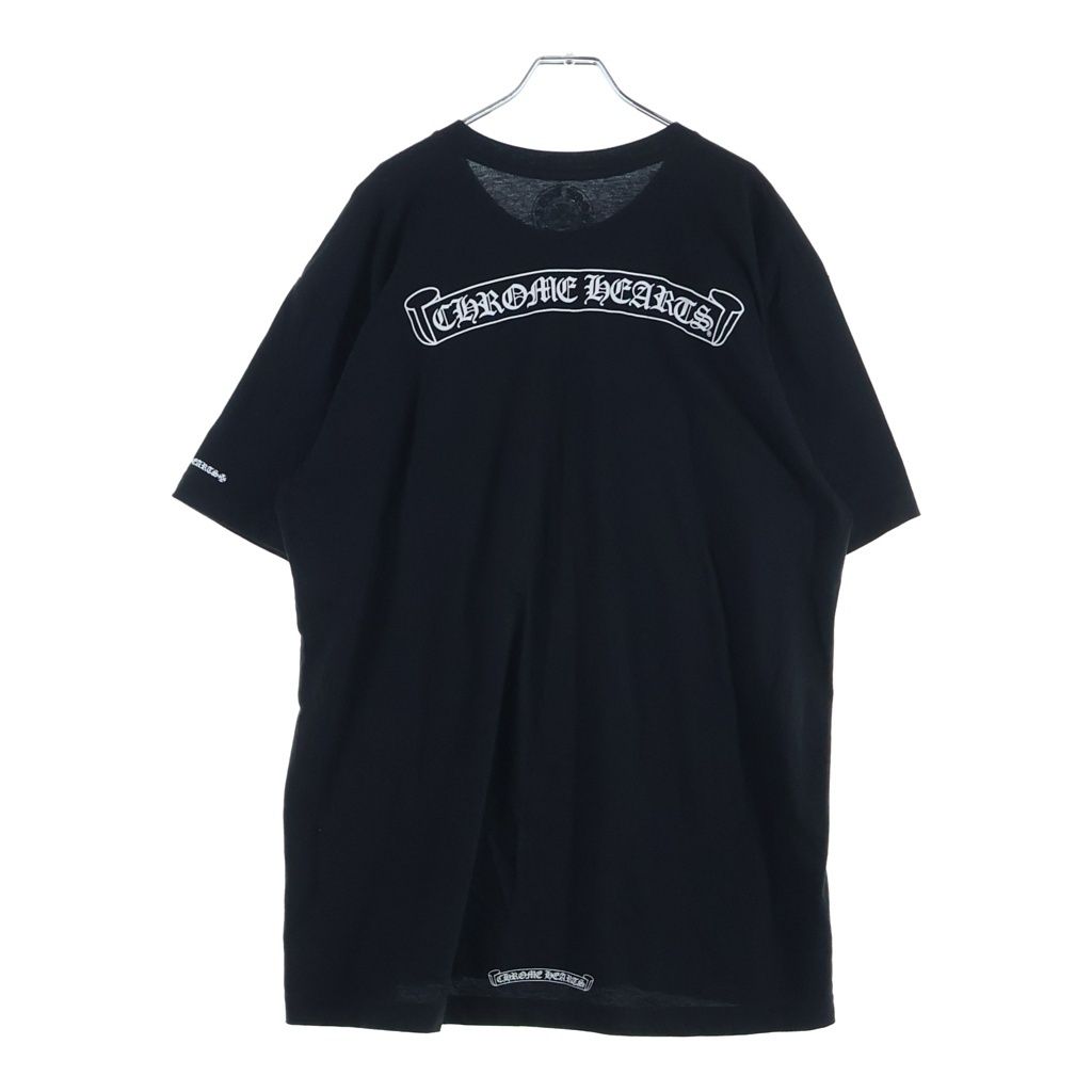CHROME HEARTS (クロムハーツ) CH T-SHRT 1 スクロールラベルバックプリント半袖Tシャツカットソー ブラック