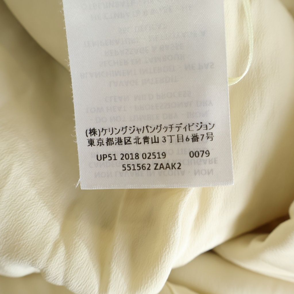 GUCCI (グッチ) GGボタン ウェブライン Vネック ツイード ロング
