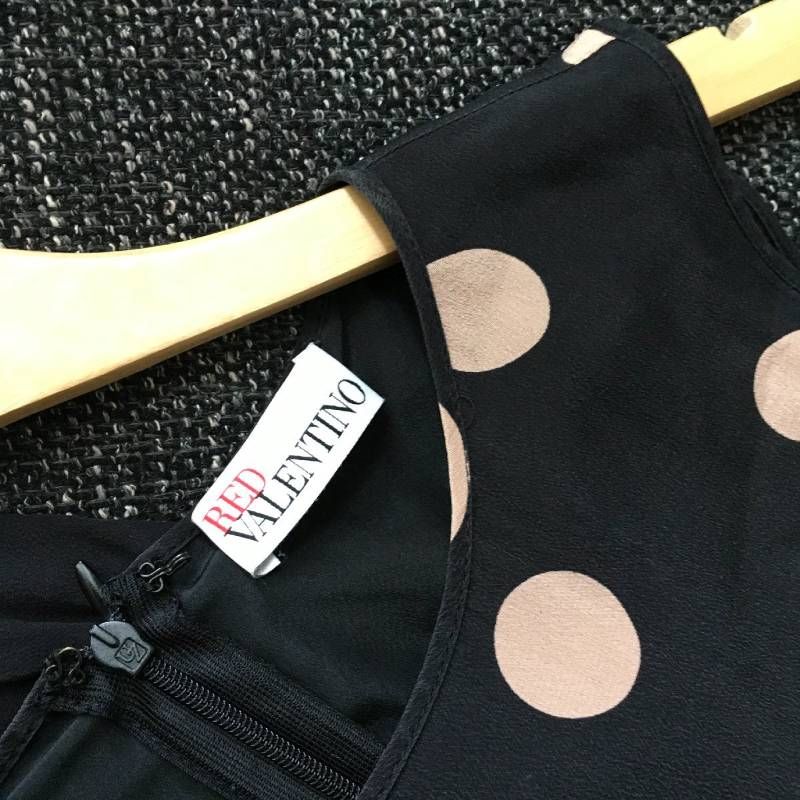 美品 RED VALENTINO レッドヴァレンティノ ドット 水玉 シルク