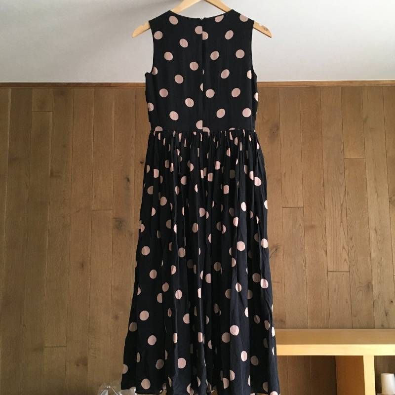 【週末限定値下げ】Valentino ドットノースリーブ ワンピース 美品 RED VALENTINO レッドヴァレンティノ ドット 水玉 シルク