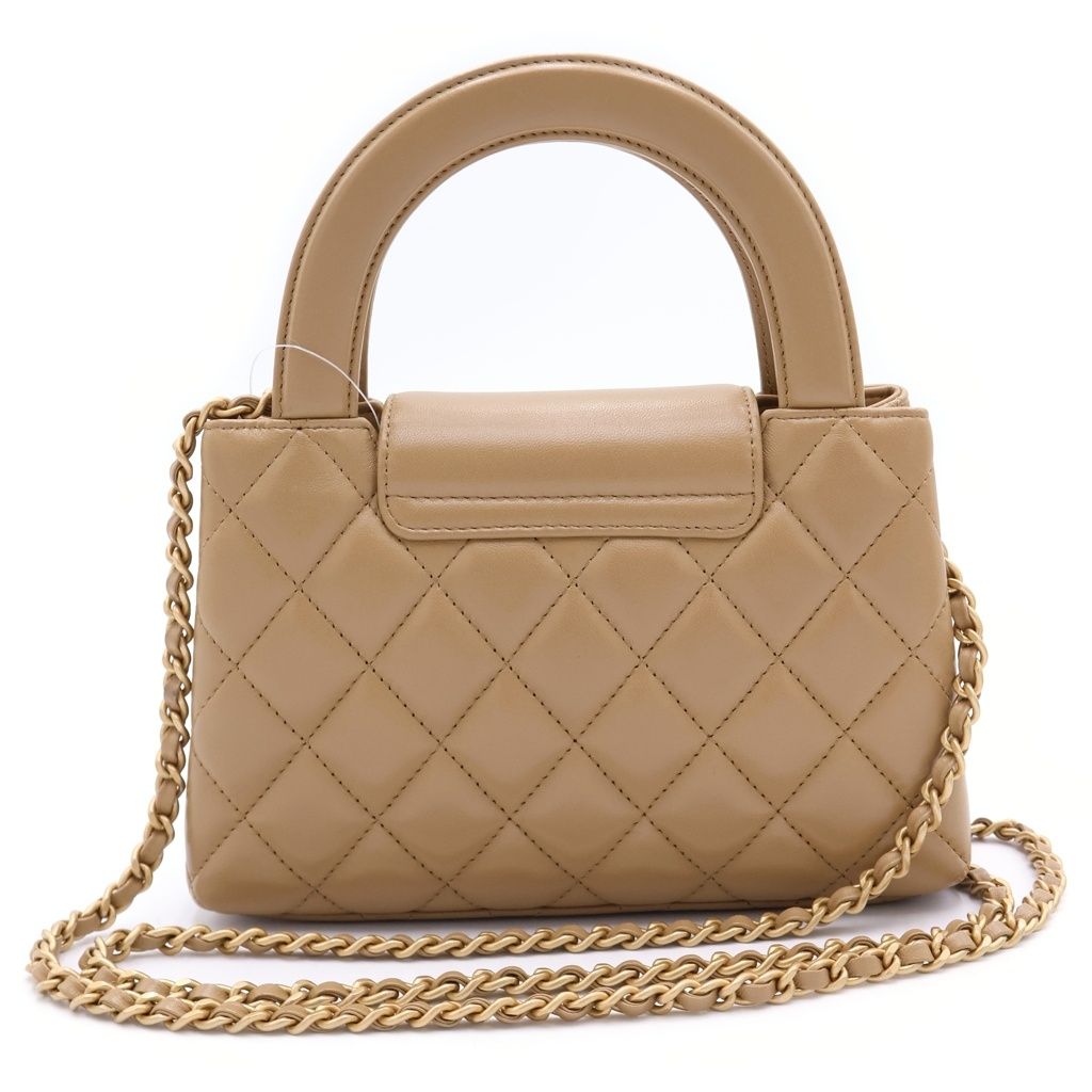 CHANEL (シャネル) マトラッセ ミニショッピング ラムスキン ゴールド