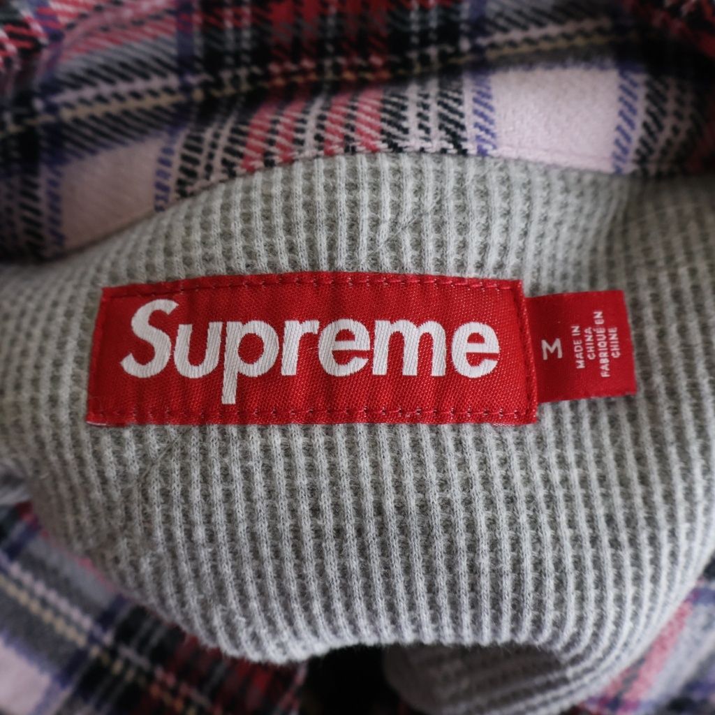 SUPREME (シュプリーム) 25AW Thermal Lined Zip Up Flannel Shirt サーマル ジップアップフランネルシャツ 長袖シャツ ピンク SUPREME (シュプリーム) 25AW Thermal Lined Zip Up Flannel Shirt サーマル ジップアップフランネルシャツ 長袖シャツ ピンク