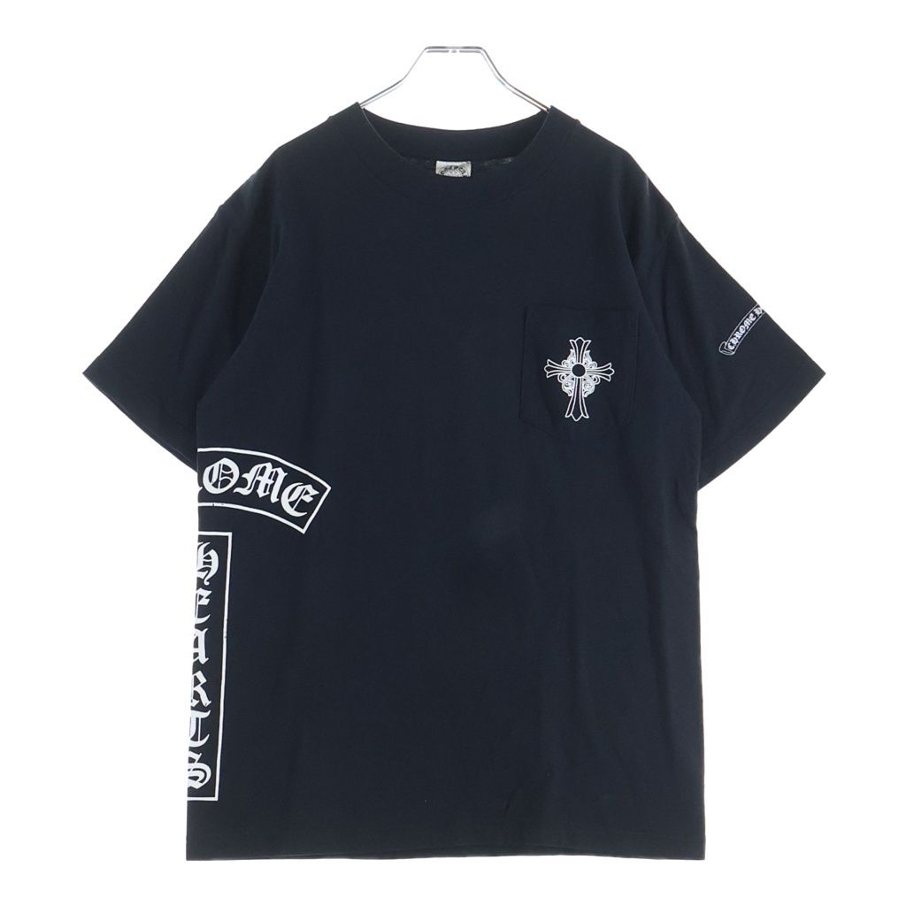 CHROME HEARTS (クロムハーツ) OLD T‐BAR TEE CHクロスプリント 半袖Tシャツ カットソー ブラック/ホワイト