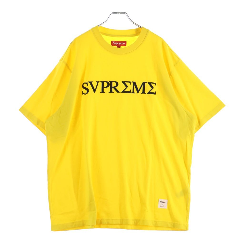 SUPREME (シュプリーム) 26SS Greek S/S Top グリーク クルーネック カットソー 半袖Tシャツ イエロー