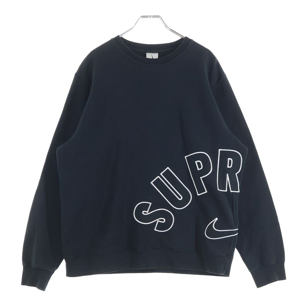 SUPREME (シュプリーム) 22SS ×Nike Arc Crewneck ナイキ アーチロゴ スウェットクルーネックシャツ トレーナー ブラック DM1776-010