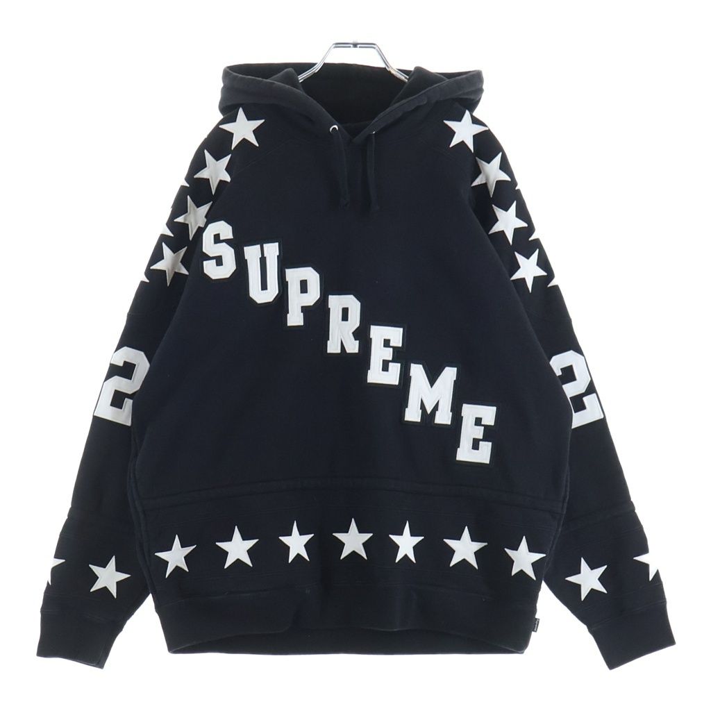 SUPREME (シュプリーム) 22AW Hockey Hoodie Sweatshirt パッチロゴ スウェットフーデッドシャツ プルオーバーパーカー ブラック 12,362円