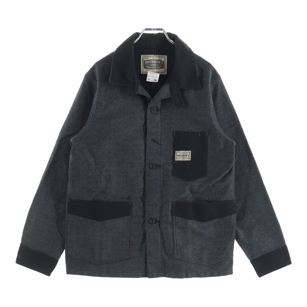 PHERROW'S (フェローズ) Coveralls Jacket カバーオール ジャケット ブラック