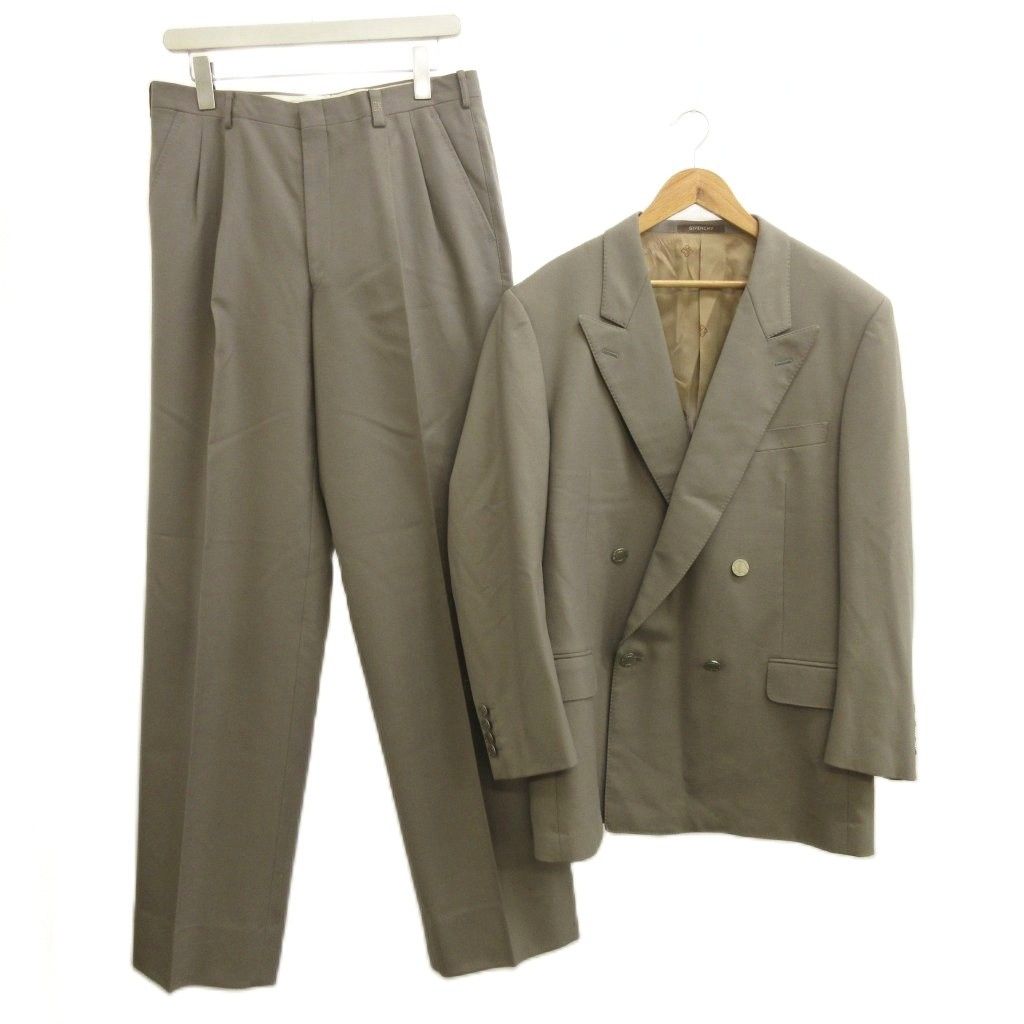 GIVENCHY ジバンシー　スーツセットアップ　ベージュ　ダブル ジバンシィ GIVENCHY スーツ セットアップ ジャケット パンツ ウール