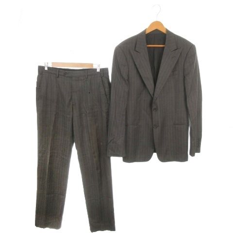 アルマーニ コレツィオーニ ARMANI COLLEZIONI スーツ セットアップ ジャケット パンツ ストライプ柄 50R グレー /AH6 ■GY50