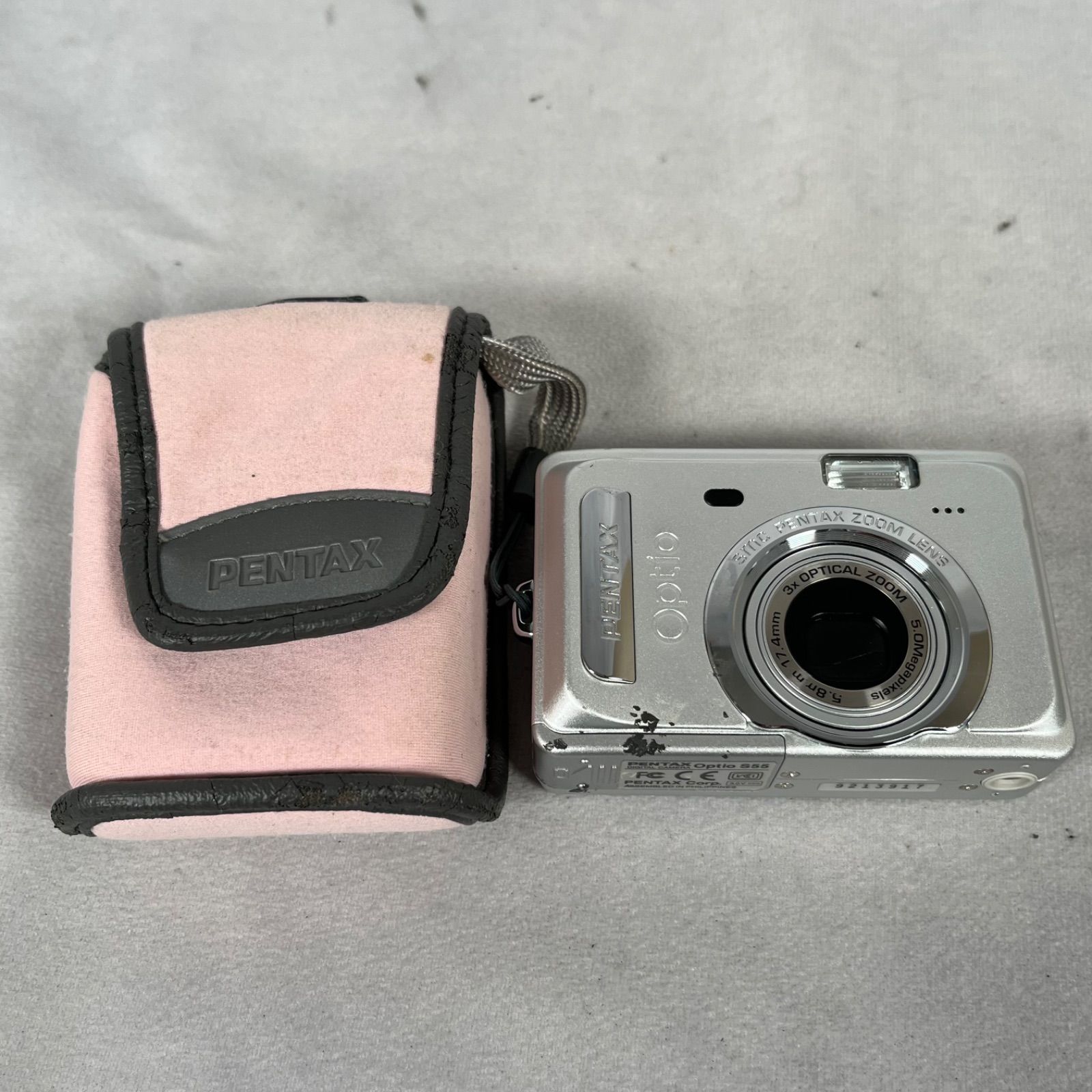 管2606-198】PENTAX ペンタックス Optio S55 シルバー コンパクト
