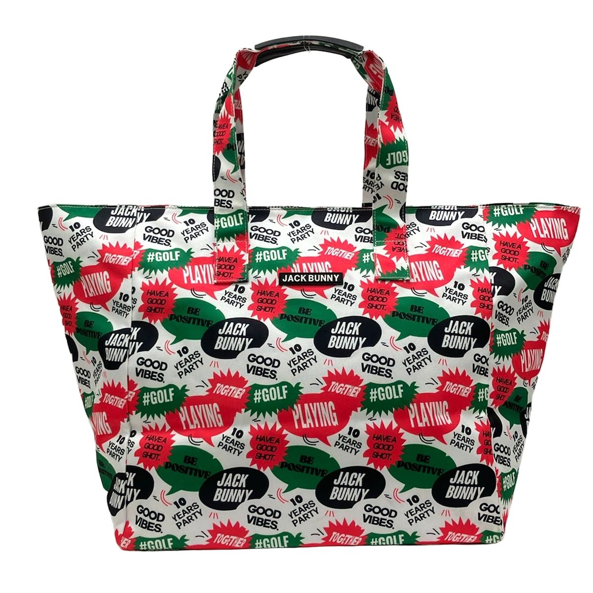 JackBunny!!(ジャックバニー) ボストンバッグ - 白×ピンク×グリーン 本体ロックなし