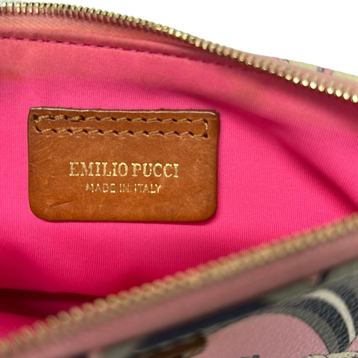 EMILIO PUCCI(PUCCI)(エミリオプッチ) ポーチ - ピンク×白×マルチ 花柄