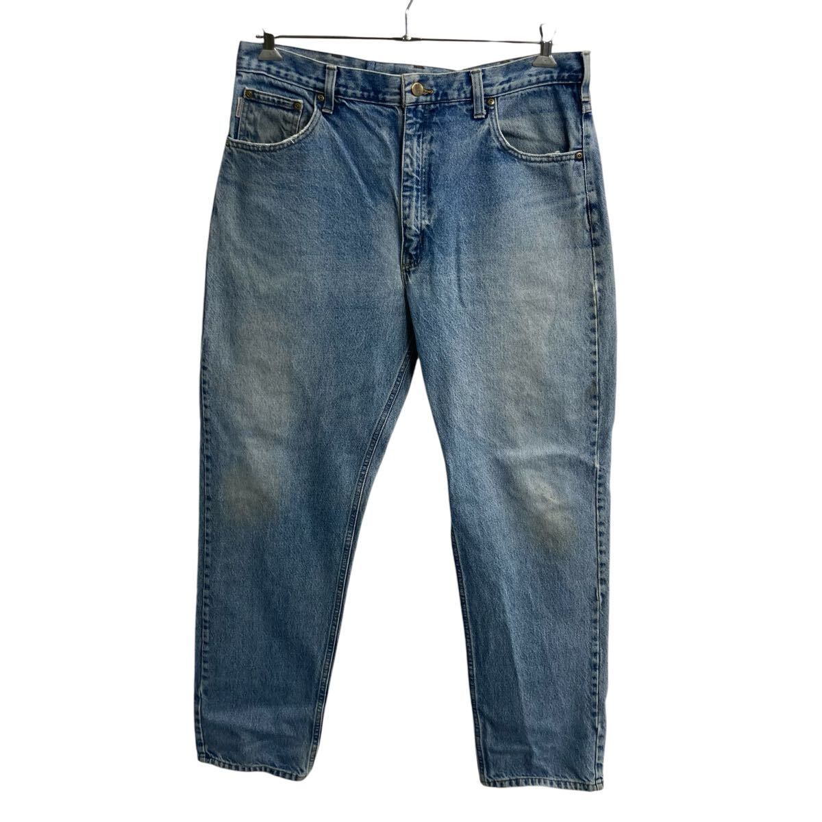 Carhartt デニムパンツ W38 ライトブルー カーハート ジップアップ 