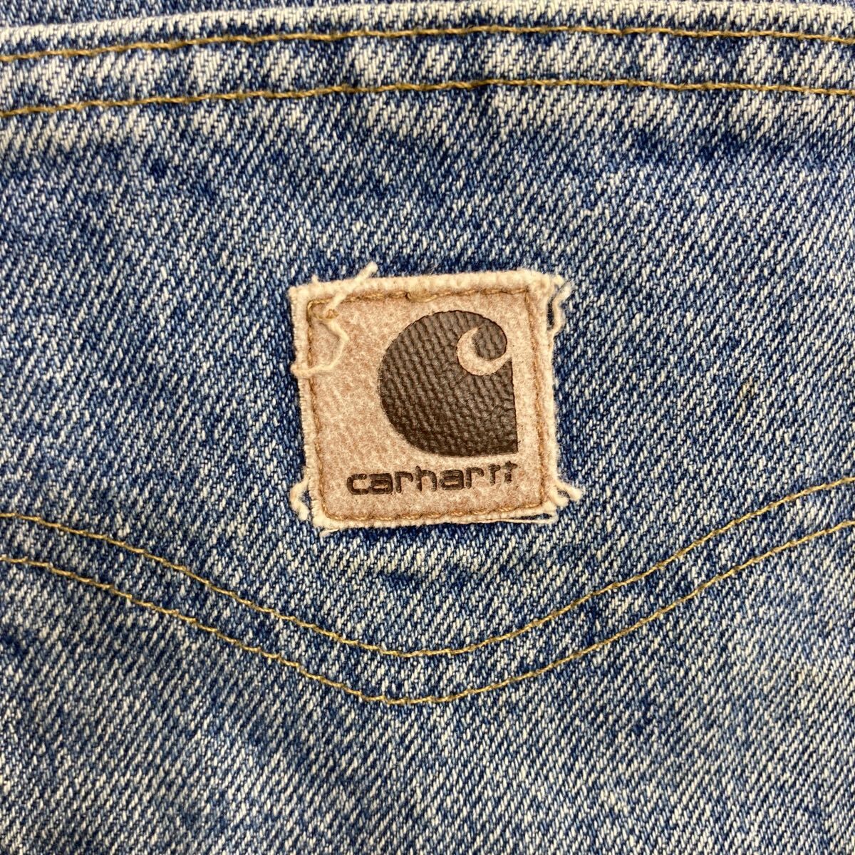 メキシコ製 Carhartt デニムパンツ W38 ブルー カーハート ジップ 