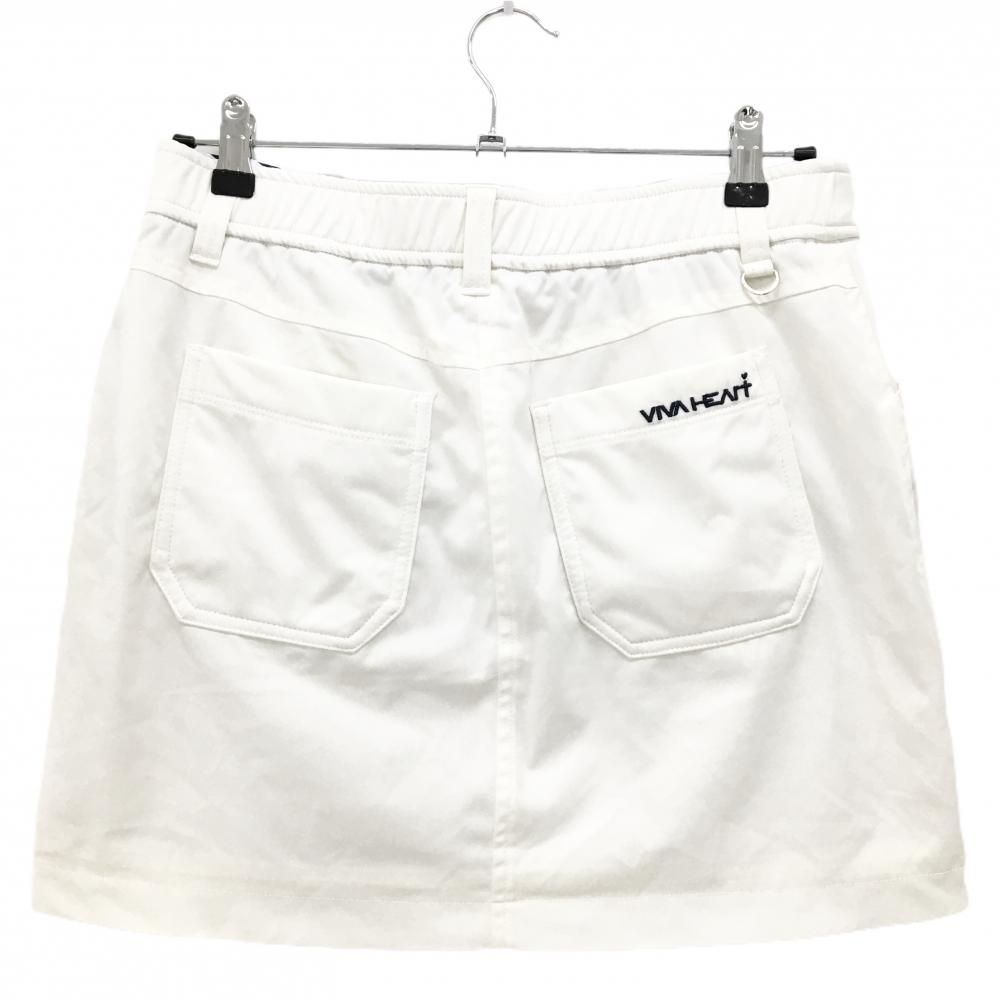 美品】ビバハート スカート 白 ロゴ刺しゅう 裏布付き レディース 42(L 