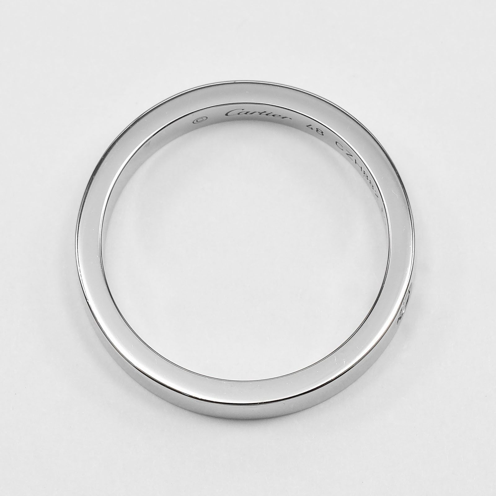 CARTIER】カルティエ Cドゥ カルティエ エングレーブド Pt950プラチナ