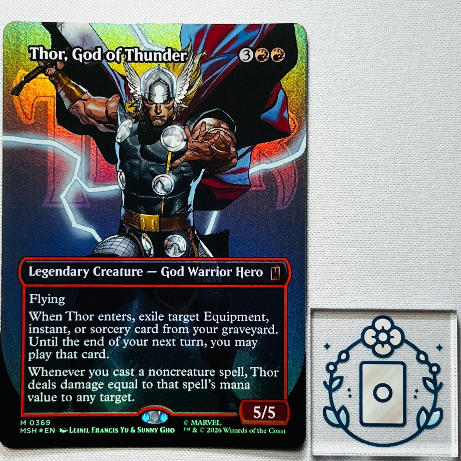 MTG【EN】【Foil】雷神、ソー/Thor, God of Thunder【M】(MSH-BF-369)マーベル スーパー・ヒーローズ ブースター・ファン 英語版 ホイル【1枚】