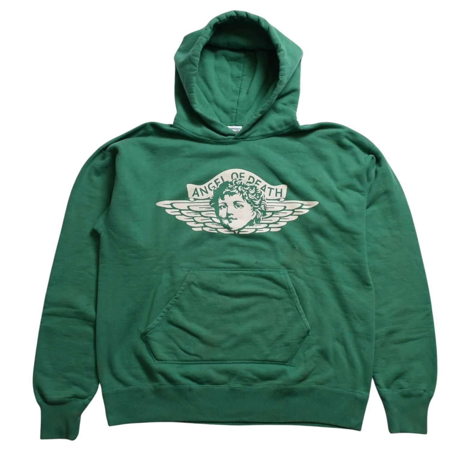 新品未使用 SAINT MICHAEL セントマイケル ANGEL HOODIE エンジェル プルオーバーフーディー ヴィンテージ加工 サンプル品 中古 4a002252