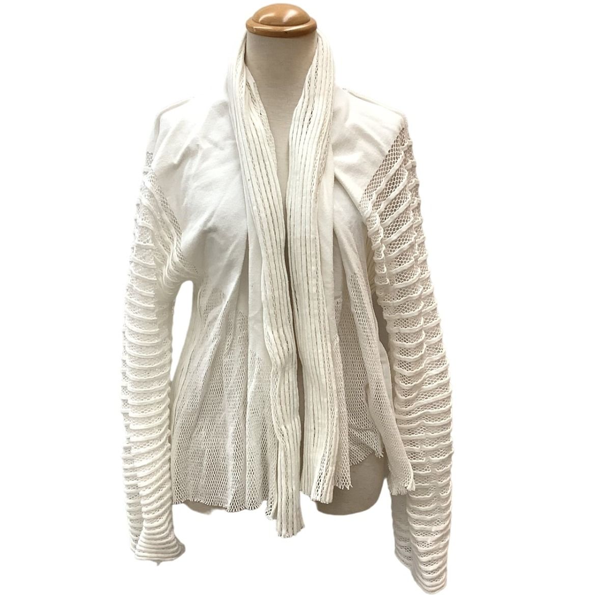 ♪♪ISSEY MIYAKE FETE A.POC イッセイミヤケ 変形 レア プリーツ カーディガン IF92KO069 ホワイト
