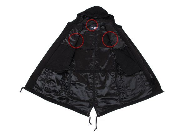 COMME des GARCONS コムコム ナイロンモッズコート ブラック コムデギャルソン オムCOMME des GARCONS HOMME 製品染めナイロン