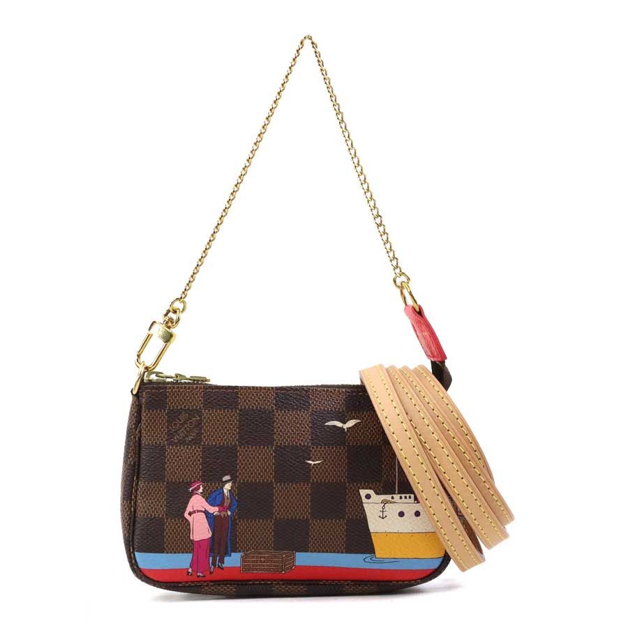 ルイ ヴィトン LOUIS VUITTON アクセサリーポーチ ショルダーバッグ ハンドバッグ ダミエ ミニ ポシェット アクセソワール N41667