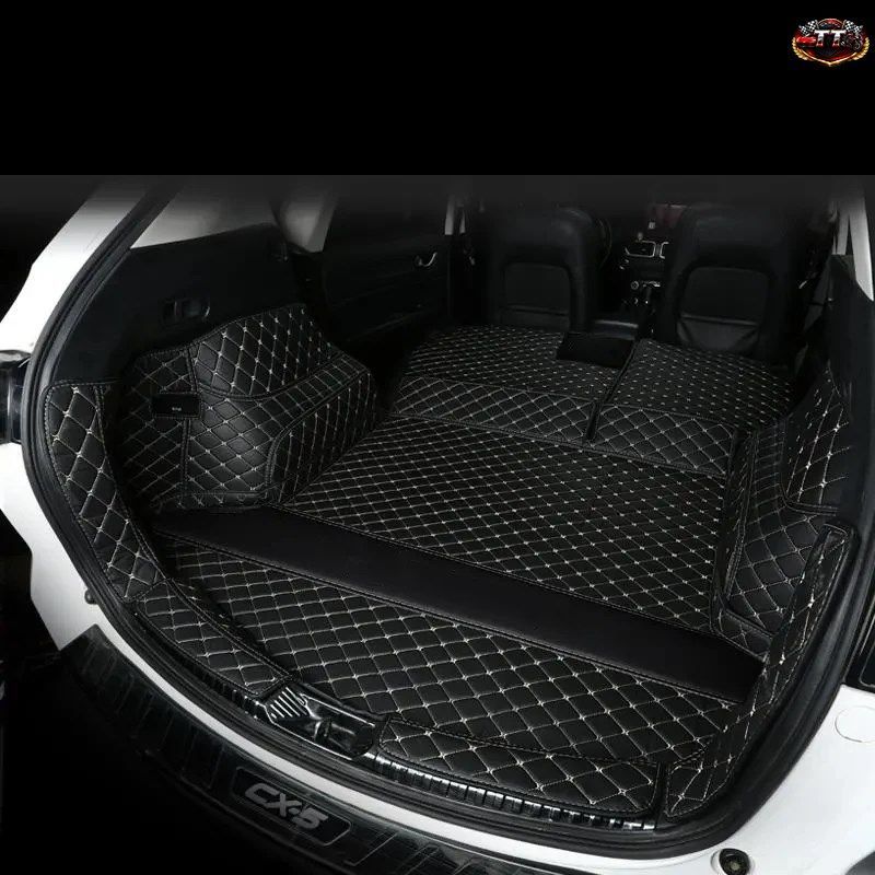 車のレザー製トランクマット マツダ CX-5 CX5 CX 5 KF 2017 - 21 リアレザー トルソー カーペット ライニング マッド