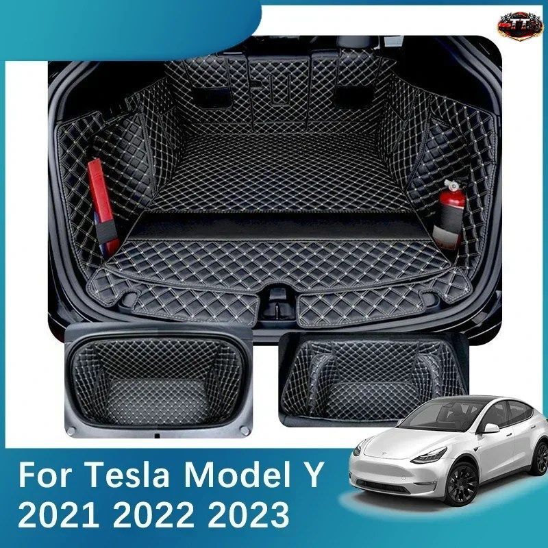 2021 - 23 テスラ モデルY トランクマット モデルエダマメY スペシャル フロントおよびリア フルサラウンド カースタイリング詳細 AUTR
