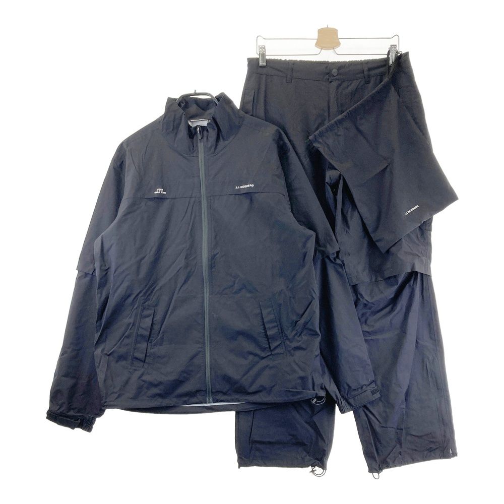 サイズ：XL J.LINDEBERG ジェイリンドバーグ 083-76511 2WAY レインウェア セットアップ ブラック系 [240101682790] ゴルフウェア メンズ ストスト