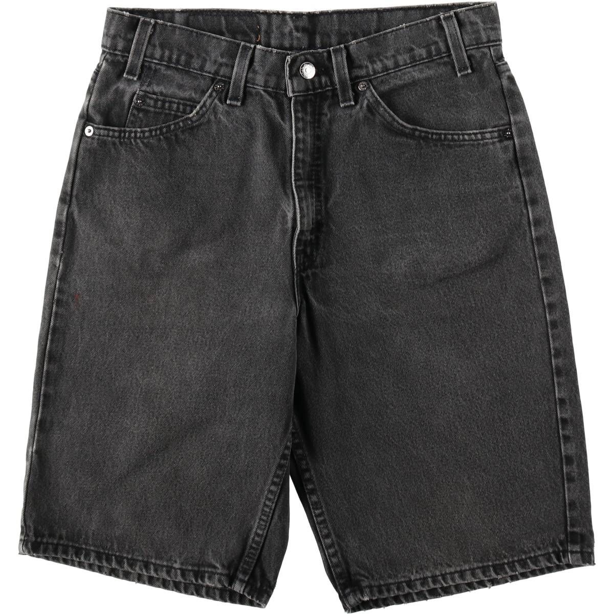 古着 90年代 リーバイス Levi's 550 RELAXED FIT ジョーツ オレンジタブ ブラックデニムショーツ ハーフパンツ USA製/eaa653569