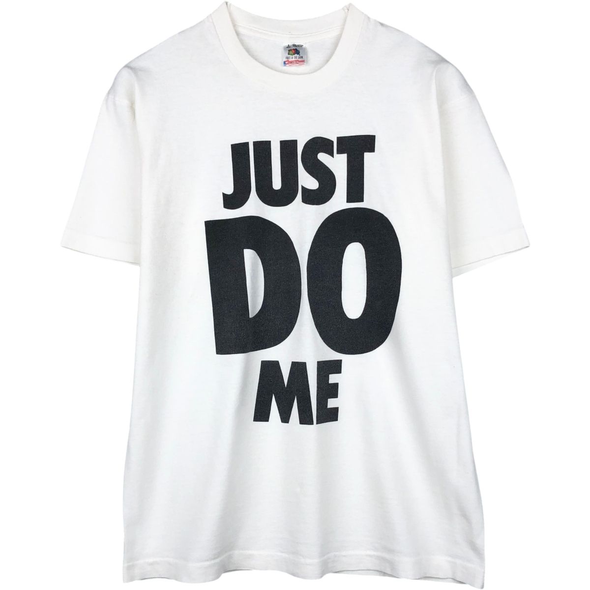 古着 90年代 フルーツオブザルーム FRUIT OF THE LOOM メッセージプリントTシャツ USA製 メンズL相当 ヴィンテージ/eaa654376