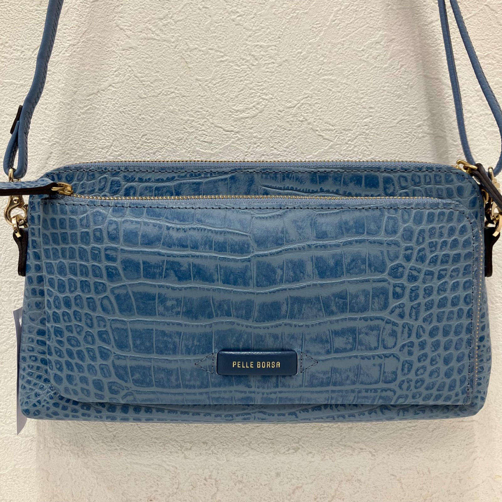 3877 【美品】 PELLE BORSA ペレボルサ ショルダーバッグ お財布 