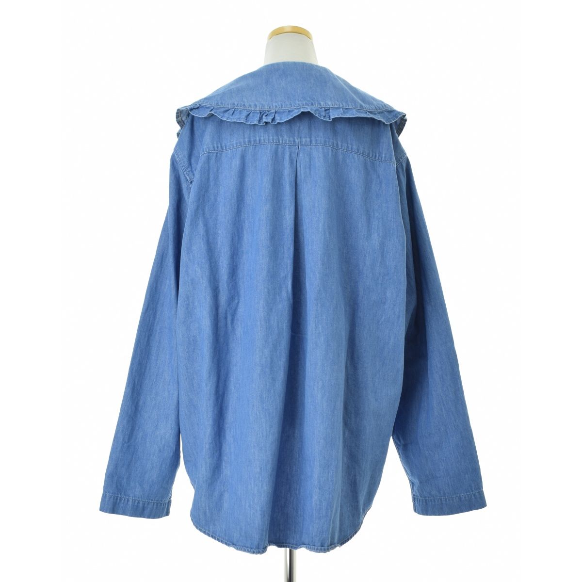 holiday】22102841 PURITAN COLLAR DENIM SHIRT ピュリタンカラー