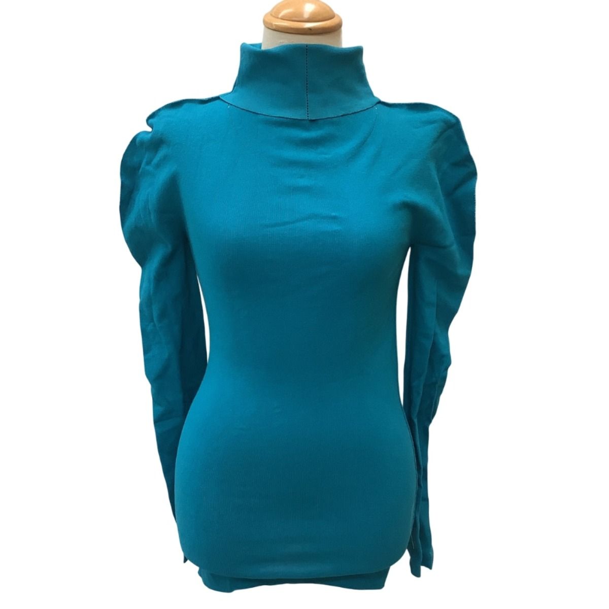 ♪♪ISSEY MIYAKE イッセイミヤケ 変形 タートルネックカットソー SIZE 2 IM01KK904 スカイブルー