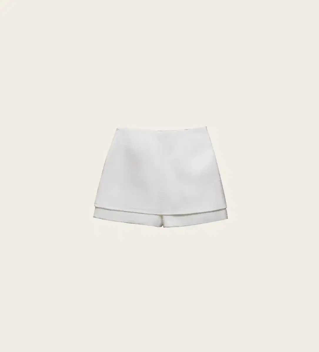 シイェ ミュ ツイード スカート パンツ 白 M 新品