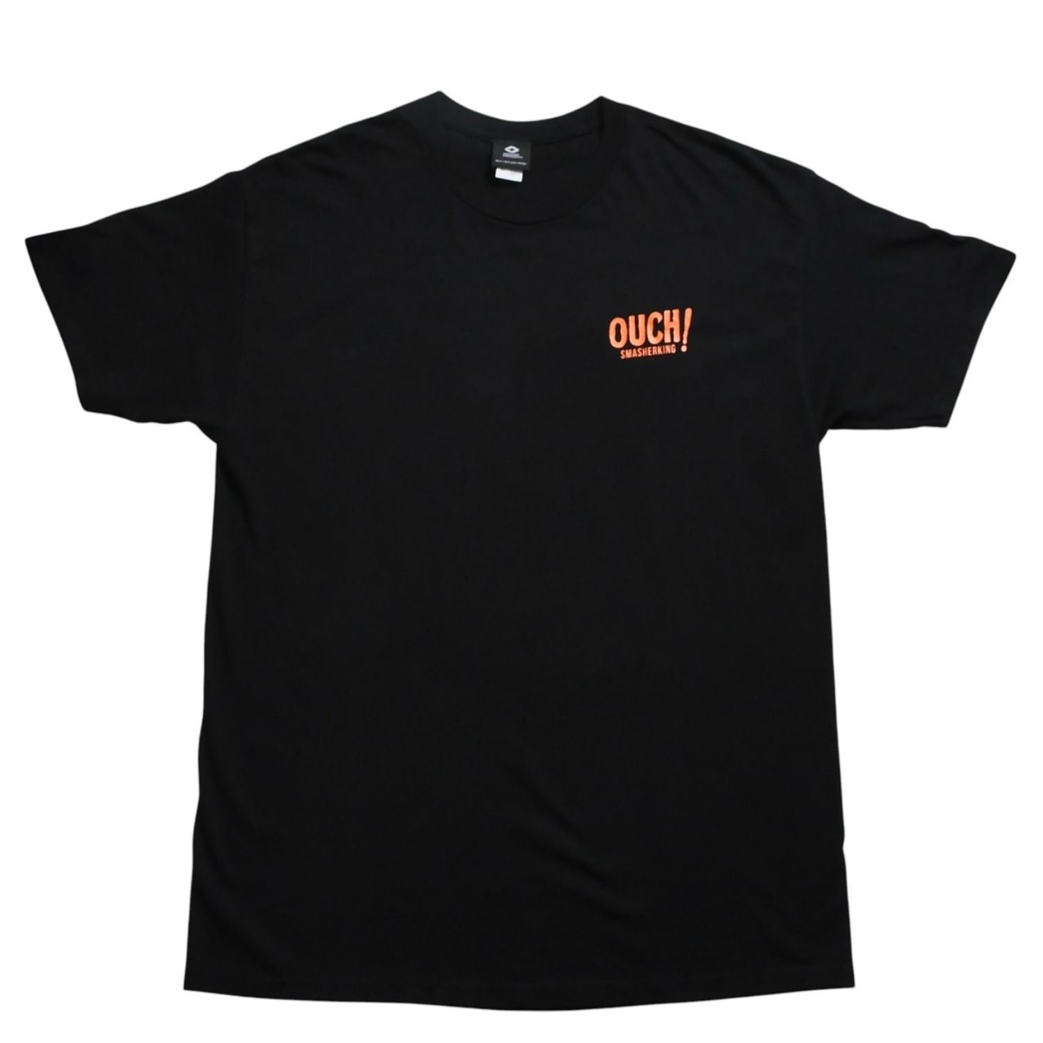 極美品 SMASHER KINGASSO スケーター OUCH！SMASHERKING Tシャツ 半袖 ブラック オレンジ グリーン サイズXL 中古 4a003429