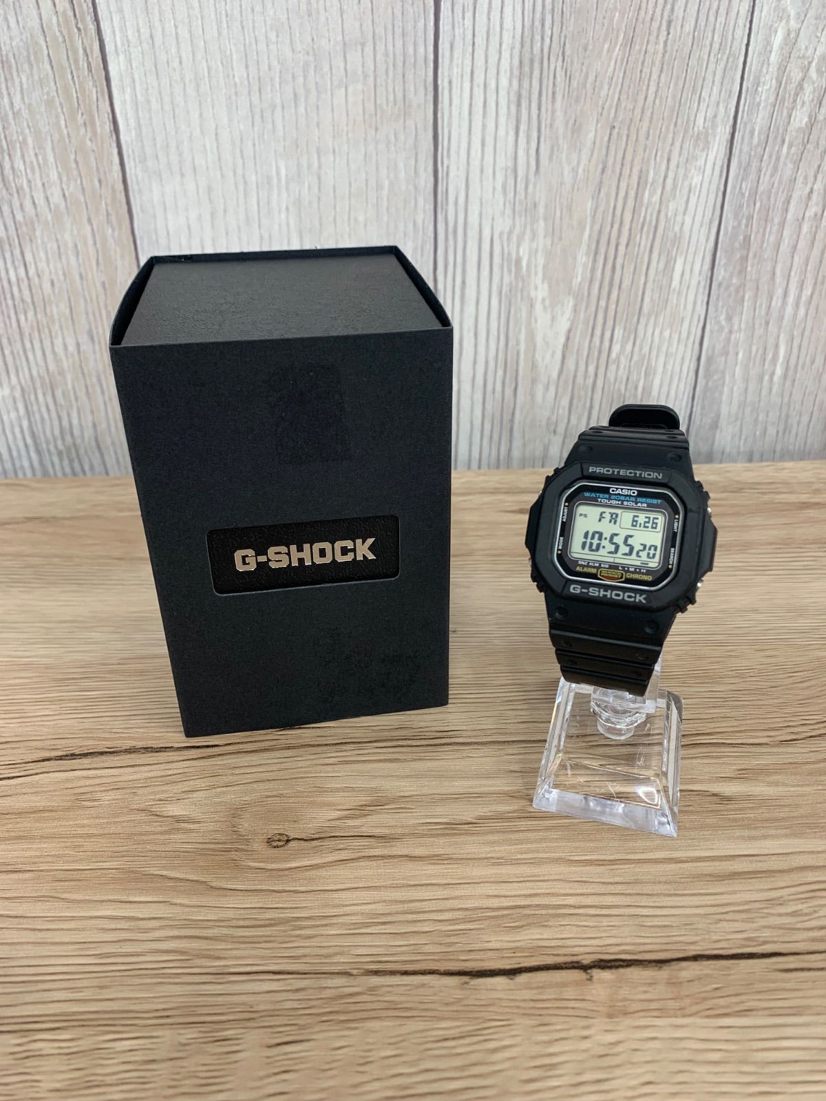 稼働品 CASIO カシオ G-SHOCK ジーショック G-5600UE タフソーラー 20気圧防水 箱付き ブラック 平塚店　衣料品 F