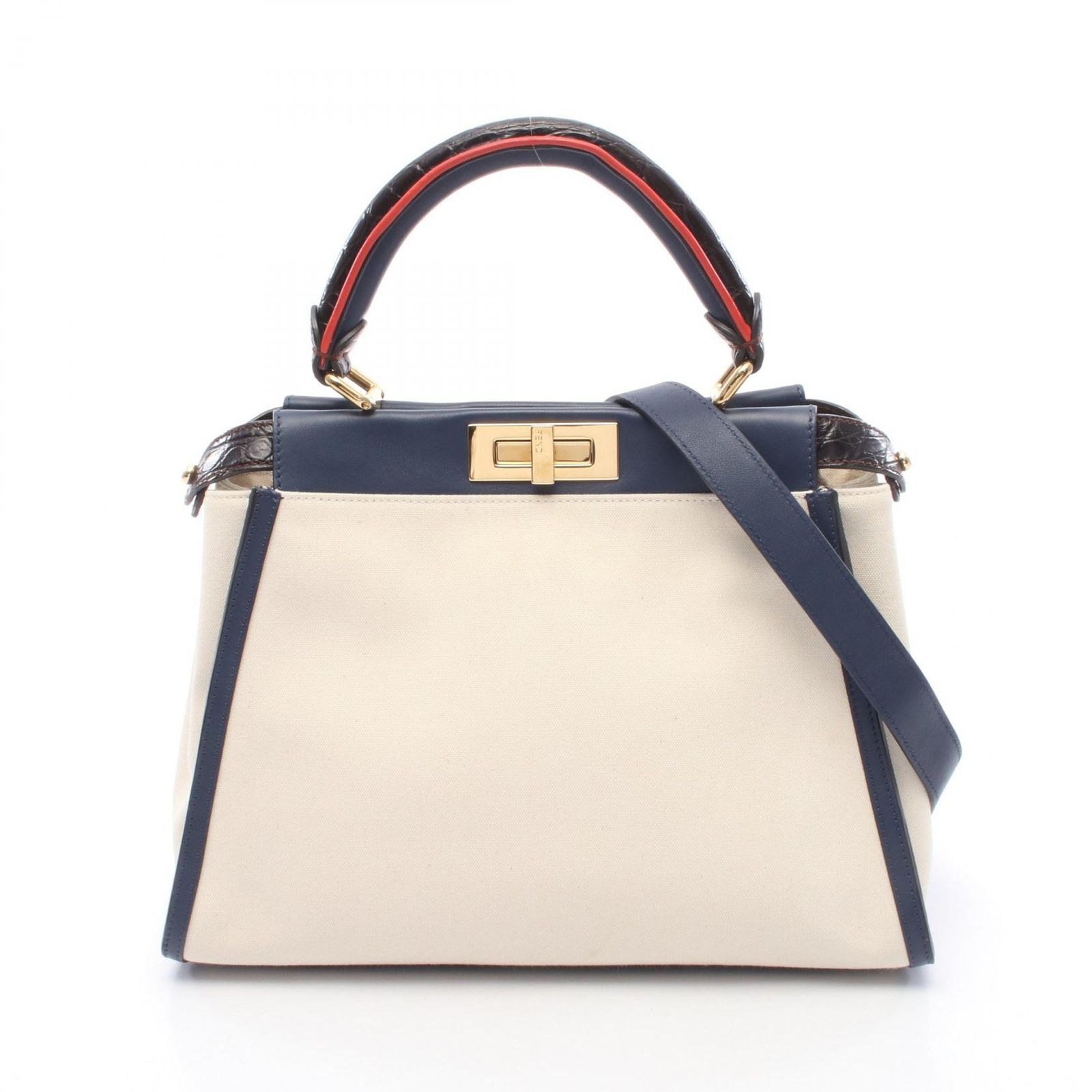 FENDI フェンディ ピーカブー レギュラー 2WAY ハンドバッグ