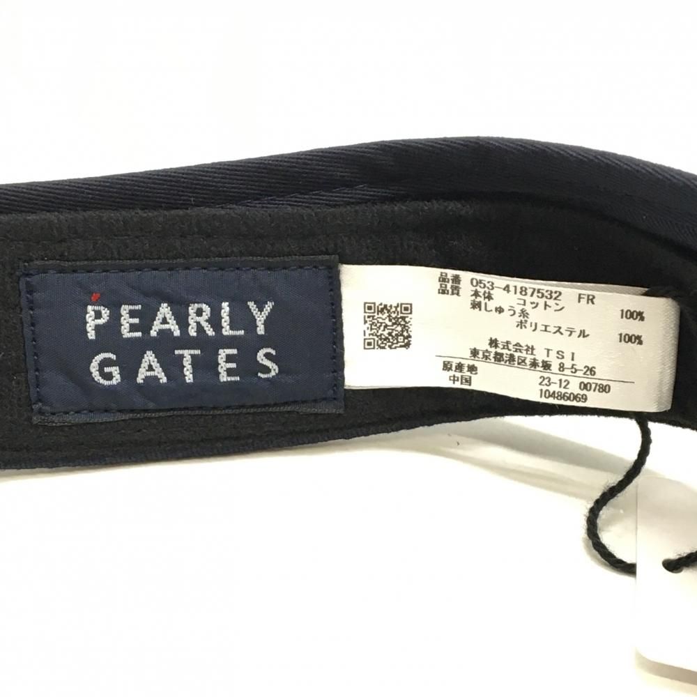 新品】パーリーゲイツ×PEANUTS サンバイザー ネイビー スヌーピー FR