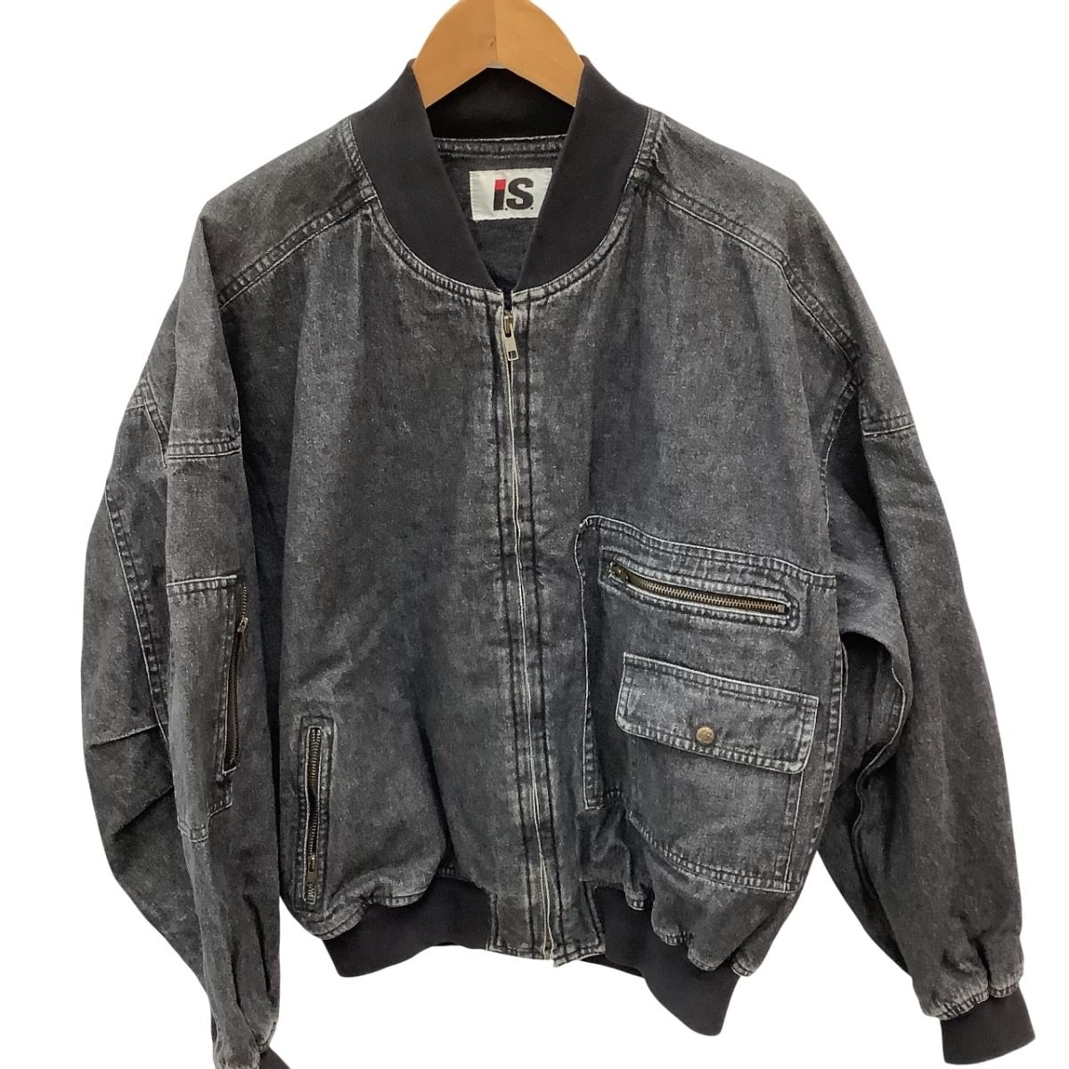 ♪♪I.S. ISSEY MIYAKE イッセイミヤケ アイエス 激レア デニムジャケット ブルゾン SIZE 9 RG31629 ブラック