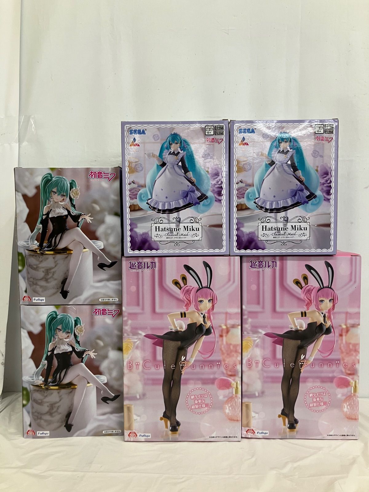 未開封 初音ミク 巡音ルカ フィギュア 3種6個セット LF6B40 f107