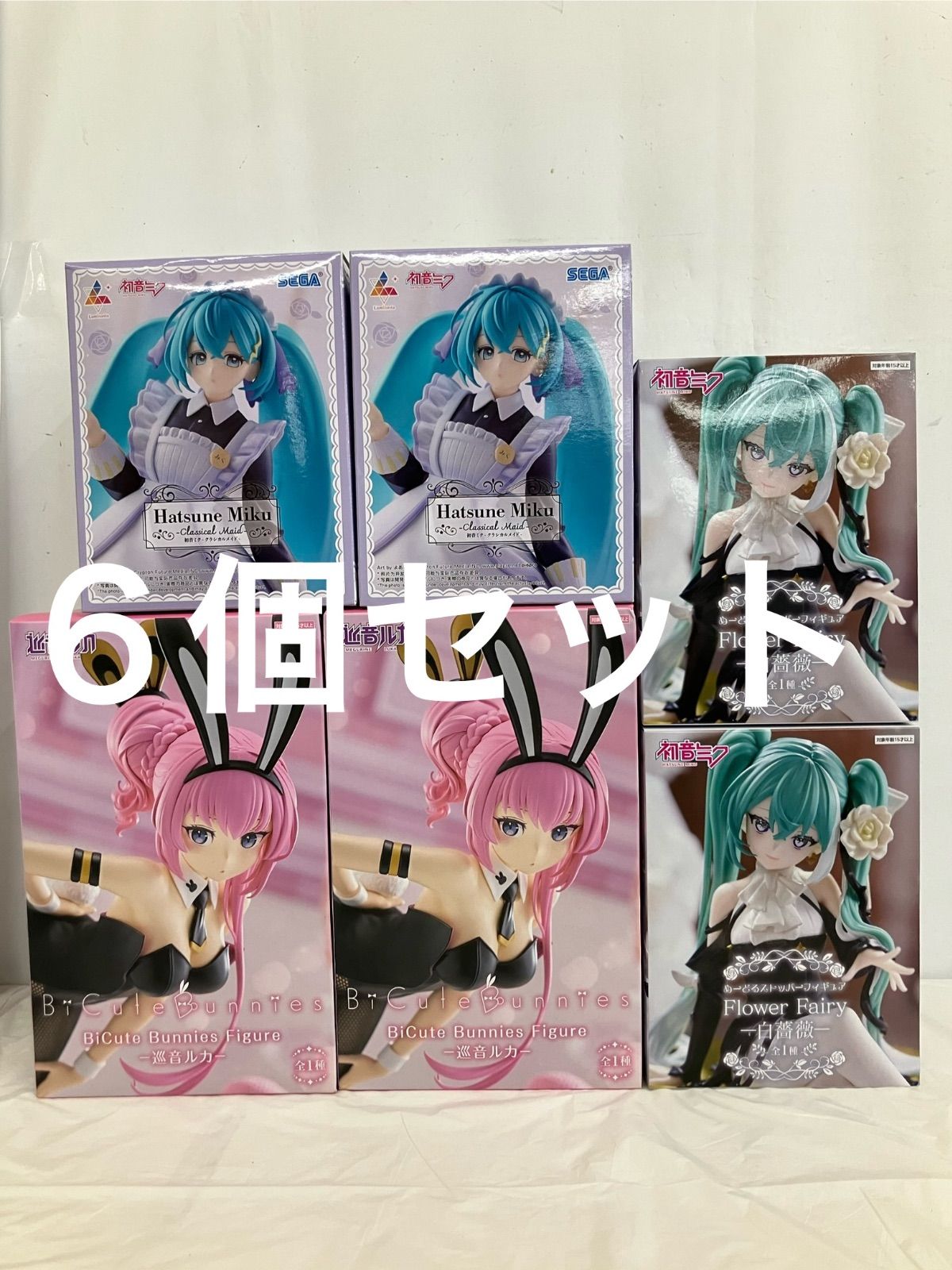 【新品・未開封】初音ミク　巡音ルカ　フィギュア　まとめ売り10点セット 未開封 初音ミク 巡音ルカ フィギュア 3種6個セット LF6B40 f107