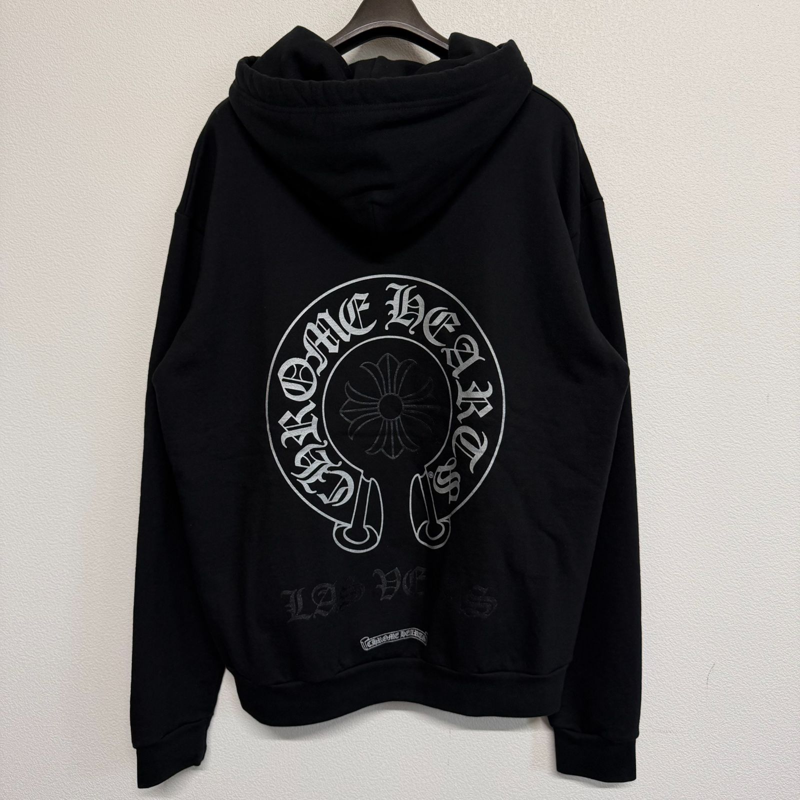 CHROME HEARTS Horse Shoe クロムハーツ ホースシュー ラスベガス限定 シルバー 黒 ブラック 長袖 フーディー パーカー トップス メンズ レディース Mサイズ 極美品 2742