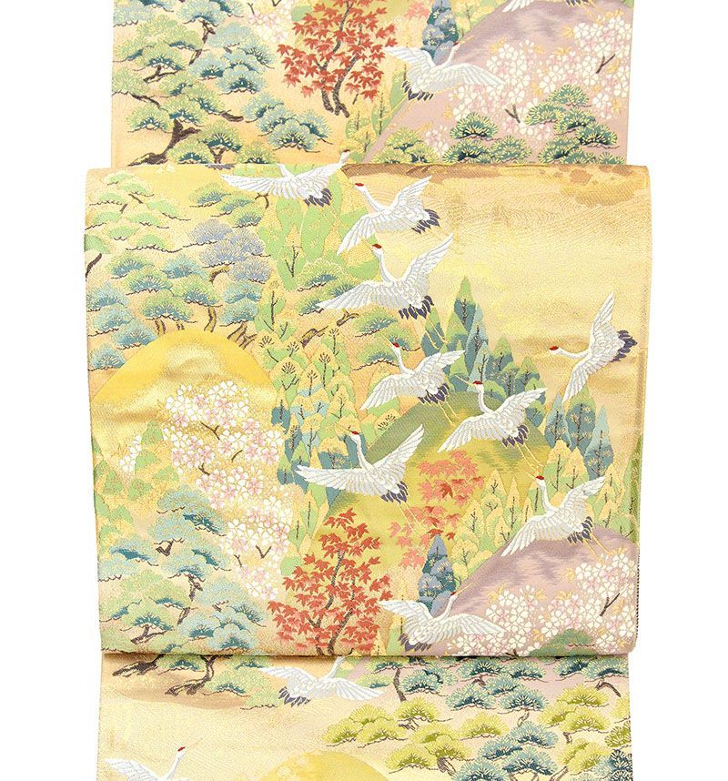 ※記念感謝祭【仕立無料】☆留袖、訪問着適品☆西陣特撰織礼装袋帯☆名門とみや織物☆王朝庭園四季花鳥天翔文様（10012801）