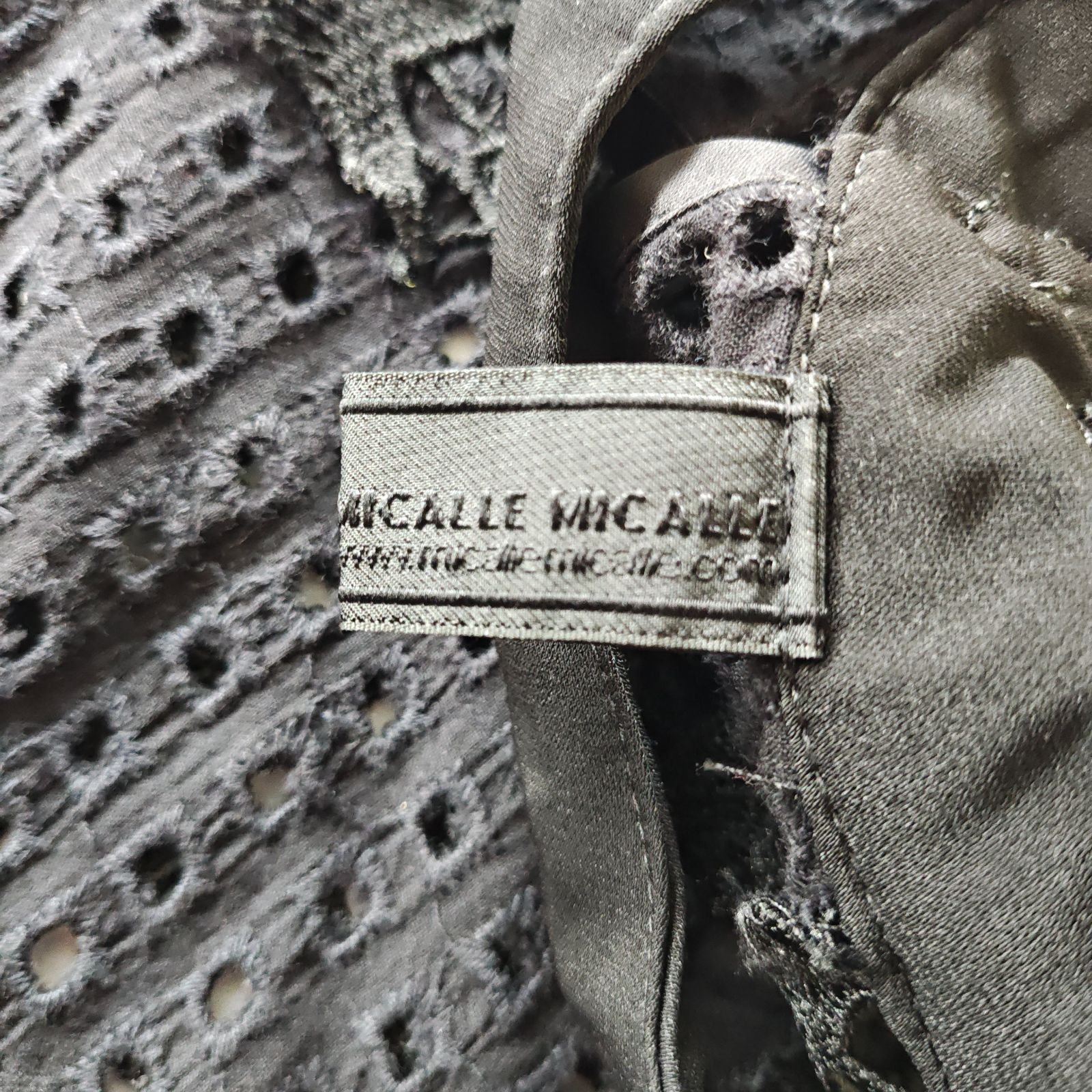 異素材MIX】MICALLE MICALLE ミカーレミカーレ レースプリーツトップス