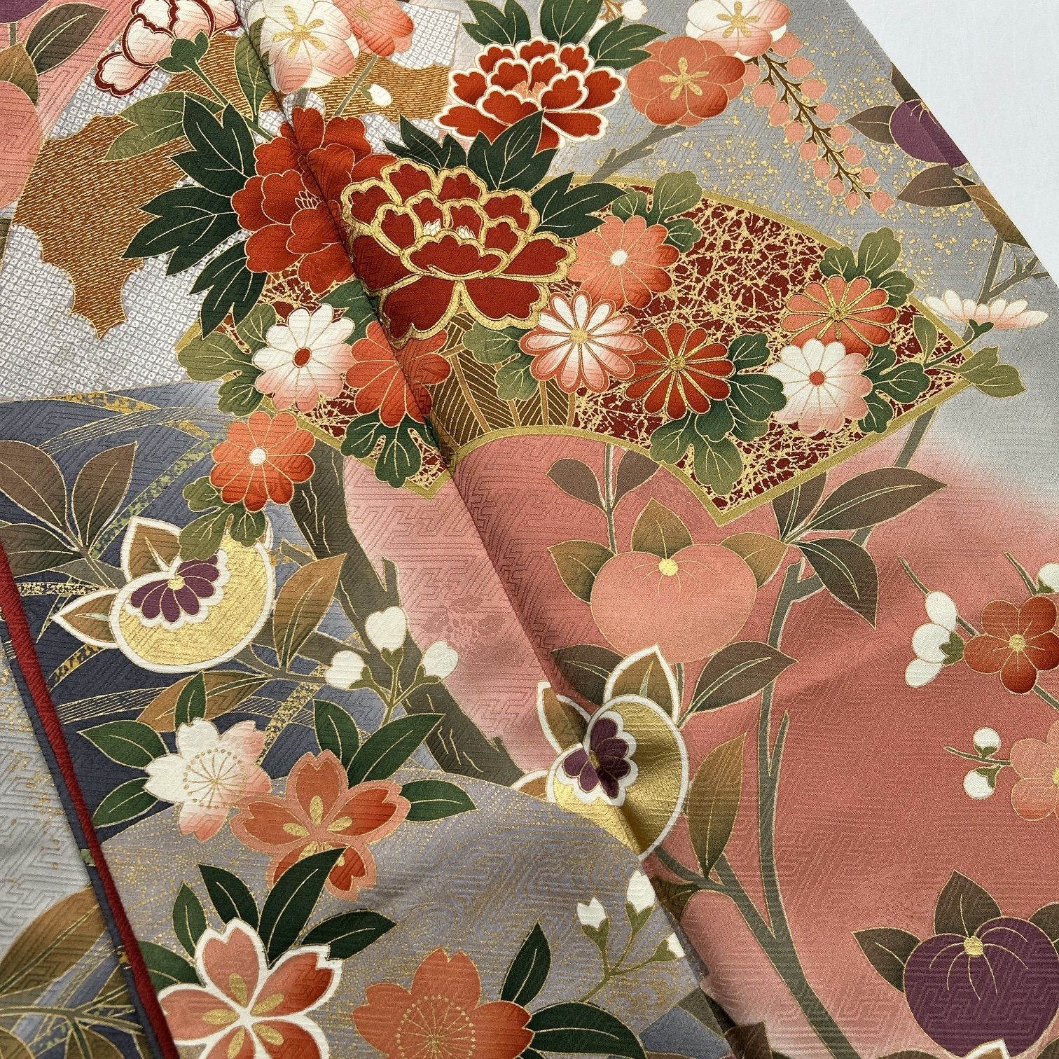 振袖 4枚 正絹 着物まとめ売り【F504】同梱購入歓迎 リメイク用 着付け