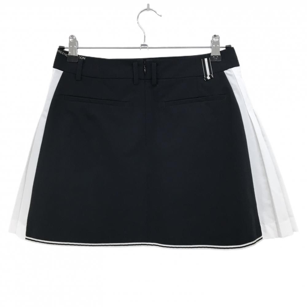LANVIN SPORT レディーススカート ホワイト/ブラック 新品タグ付き 超美品】ランバンスポール スカート 黒×白 サイドプリーツ 裾ライン