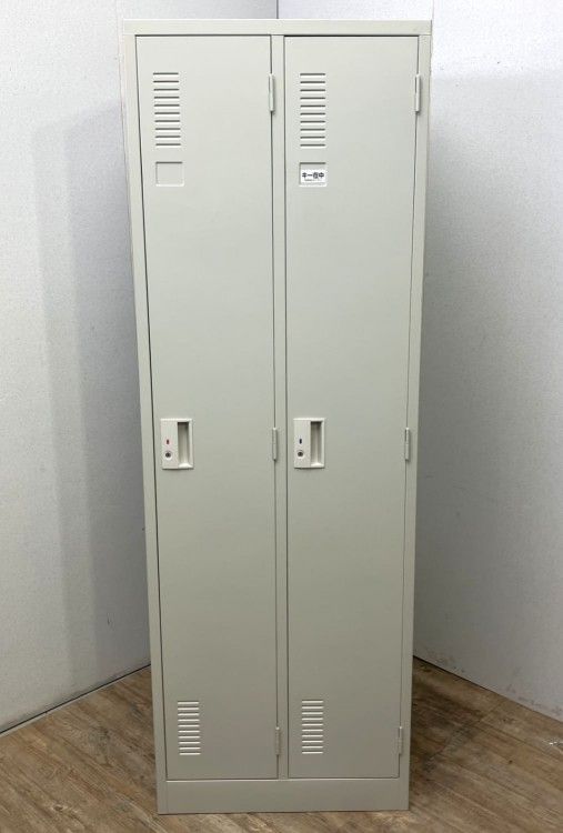【アウトレット品】プラス 2人用ロッカー LK-22S グレー